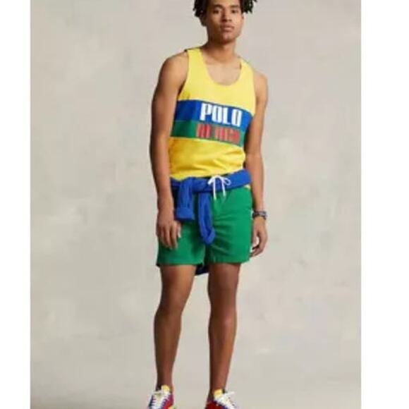 NEW Polo Ralph Lauren Men's Polo Prepster Oxford Shorts Green 6-Inch Size Large - Picture 4 of 6